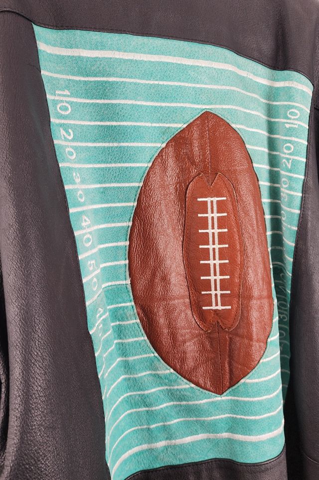 Vintage WhereMi Michael Hoban Football Concept Leather Jacket Selected By The Igala NYC #2