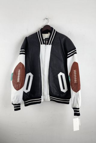 Vintage WhereMi Michael Hoban Football Concept Leather Jacket Selected By The Igala NYC