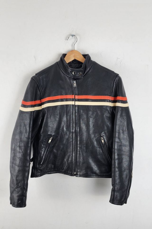 Vintage 90s Interstate Biker Style Leather Jacket Selected By The 