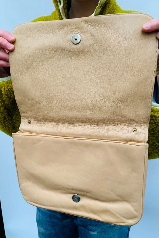 1970’s Tan Leather Clutch Selected by Nomad Vintage #2