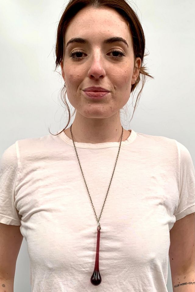 Vintage Glass Drop Necklace Selected by Nomad Vintage #1
