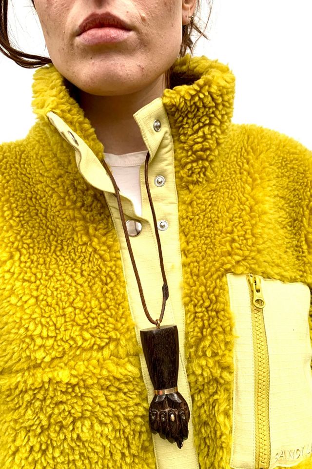 Vintage Large Carved Wood Figa Pendant Necklace Selected by Nomad Vintage #2