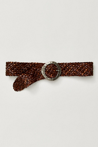 Ocean Side Waist Belt by Free People in Brown, Size: M/L