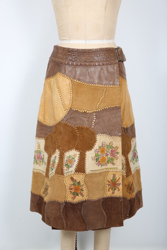 70s Vintage CHAR Hand Painted & Patchwork Wrap Skirt Selected by Love Rocks  Vintage | Free People