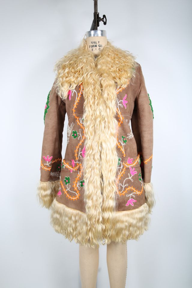 70s Vintage YAQUB Penny Lane Coat with Floral Embroidery Selected by Love Rocks Vintage Free People