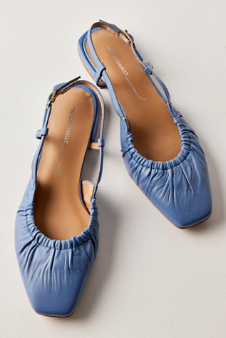 Weekend Trip Slingback Flats by Intentionally Blank at Free People in Cornflower Blue, Size: EU 39