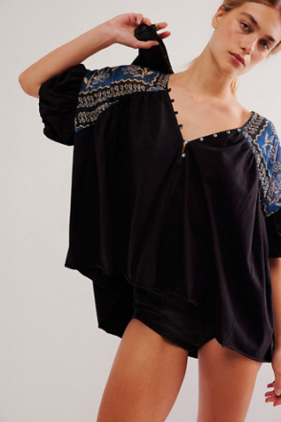 Aurora Top at Free People in Black Combo, Size: Large