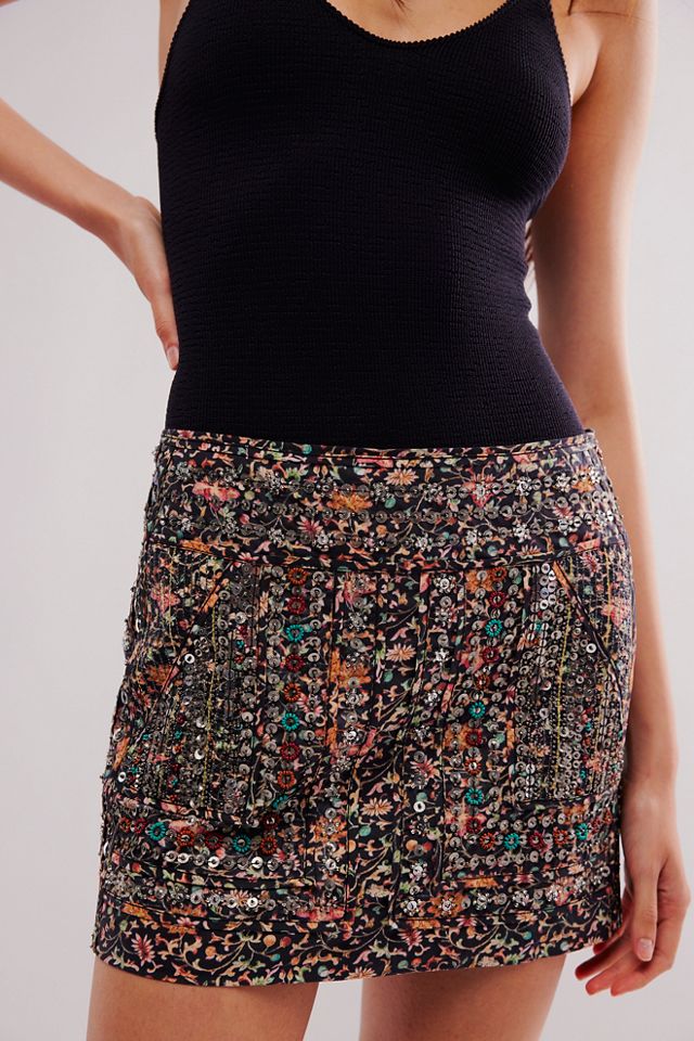Embellished Mini Skirt Free People UK