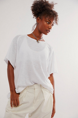 We The Free Rudy Tee en White, pour femme chez Free People