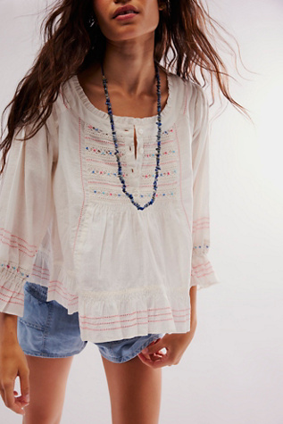 Ready For You Blouse at Free People in Ivory, Size: XS