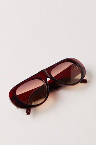 Harley Retro Aviator Sunglasses At Free People In Oxblood