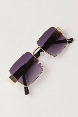 Rover Square Sunnies at Free People in Gold/Black