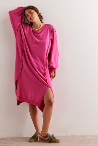 We The Free Camden Maxi Sweatshirt at Free People in Red, Size: S