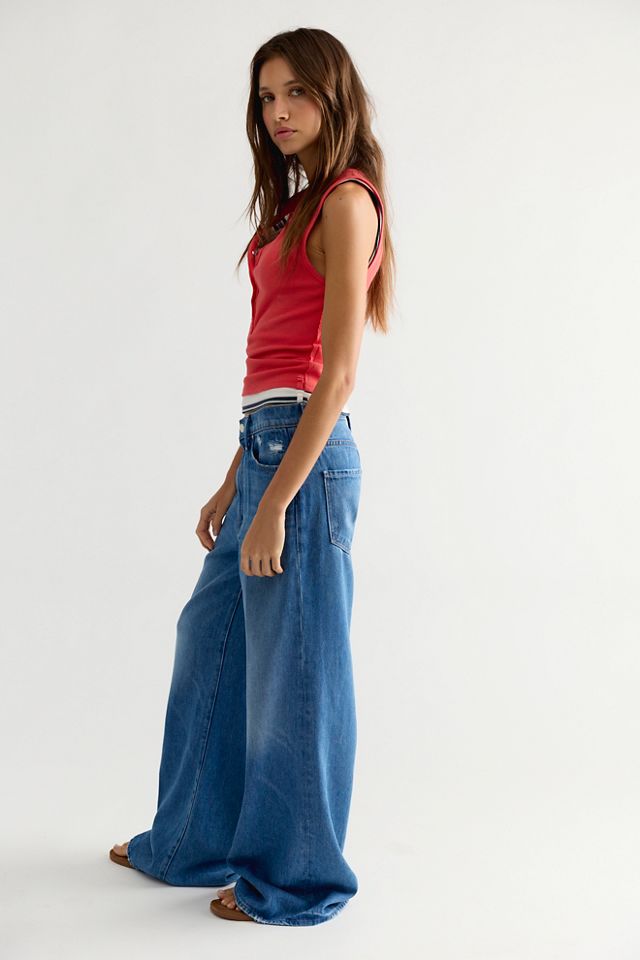MOTHER The Ditcher Roller Zip Jeans | Free People