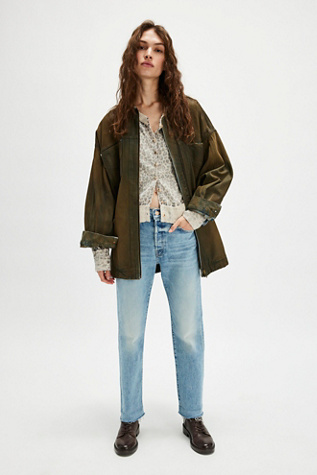 MOTHER The Scrapper Cuff Ankle Fray Jeans At Free People In Sneak Peak, Size: 27