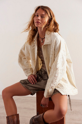 We The Free Heatwave Canvas Jacket at Free People in Ecru, Size: Small