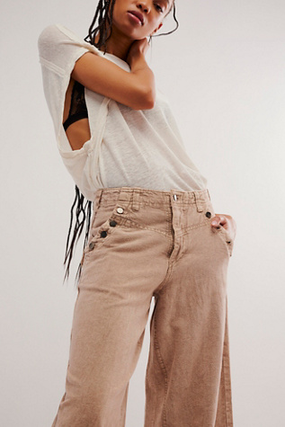 Smooth Sailing Trousers at Free People in Stucco, Size: US 2