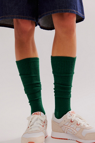 Tall Solid Tube Socks by American Trench at Free People in Green