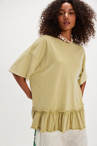 We The Free Why Yes Tee at Free People in Green, Size: XS