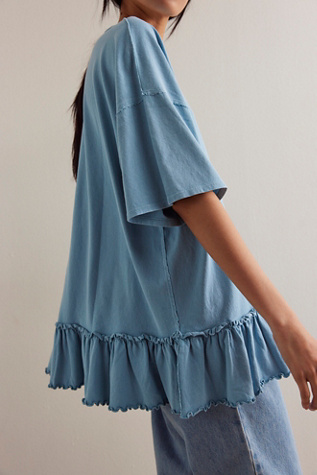 (取寄) フリーピープル レディース ホワイ イエス ティー Free People women Why Yes Tee Milky Blue 91196030_040_c