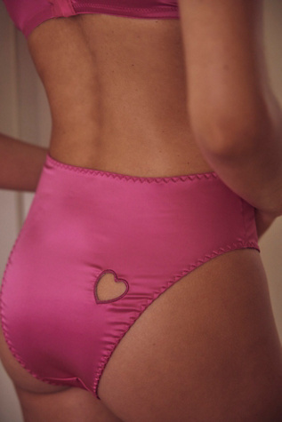 Bonbon Satin High-Waisted Briefs