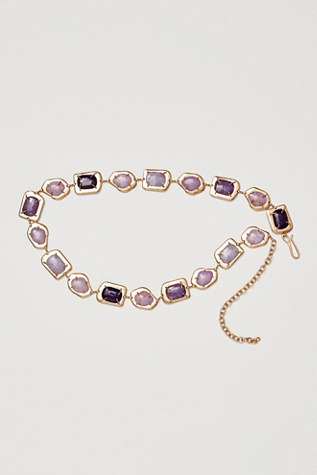 Summer Solstice Stone Belt at Free People in Grape Soda