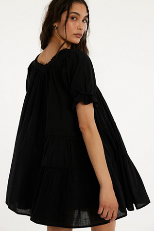 Sandy Shores Babydoll Dress by Free People in Black, Size: XS