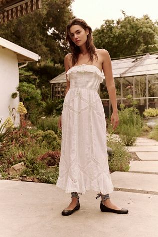 Hi Hello Midi Dress at Free People in White Combo, Size: Small