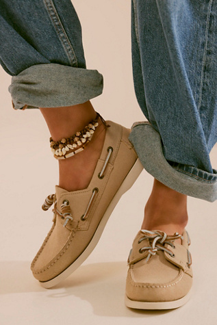 Sebago Portland Boat Shoes at Free People in Beige Camel, Size: US 9.5