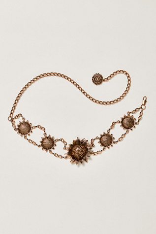 Sunflower Fields Chain Belt at Free People in Gold Rush