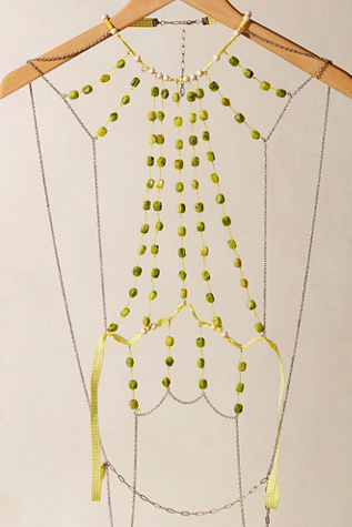 Camino Body Chain at Free People in Neon Yellow