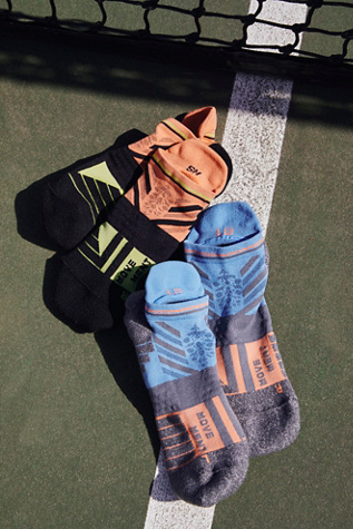 FP Movement x Comrad Ankle Tab Socks by Comrad Socks at Free People, Blue/Melon, M