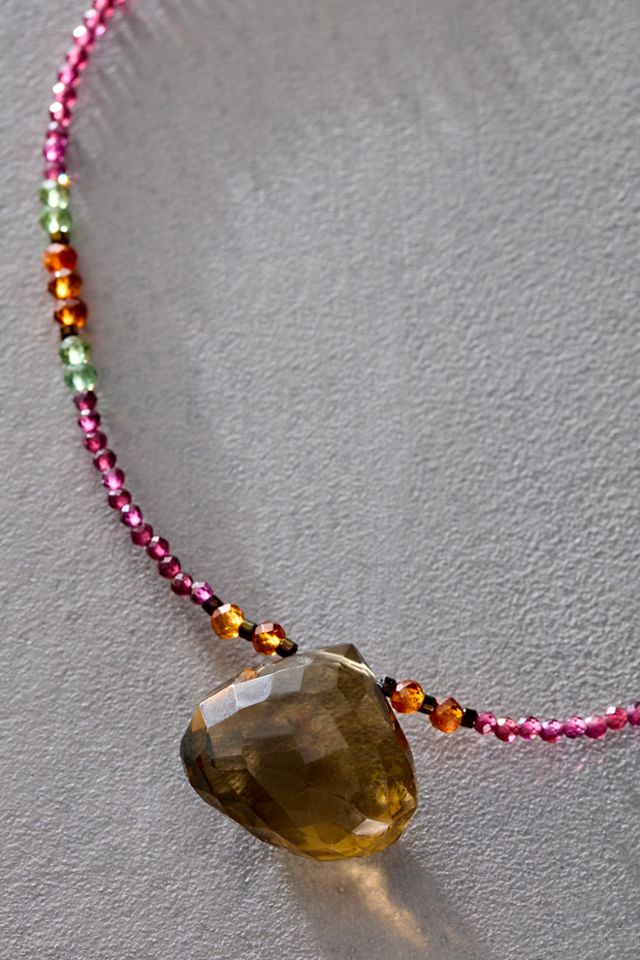 Alkemie Dara Vintage Beaded Garnet Necklace #1