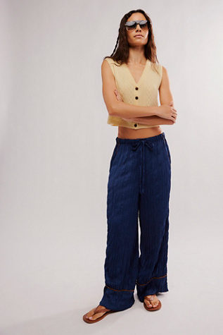 All Out Satin Pants at Free People in Insignia, Size: Small