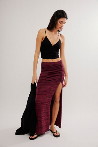 Peak Show Maxi Skirt at Free People in Earth Red Combo, Size: XS