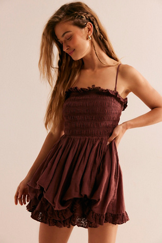 Josephine Bustle Mini by free-est at Free People in Chocolate Fondant, Size: Large