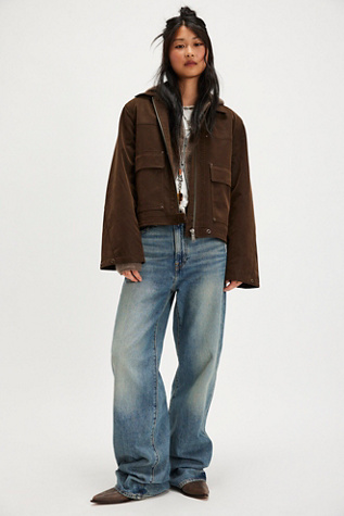 We The Free Blair Vegan Suede Jacket at Free People in Brown, Size: M