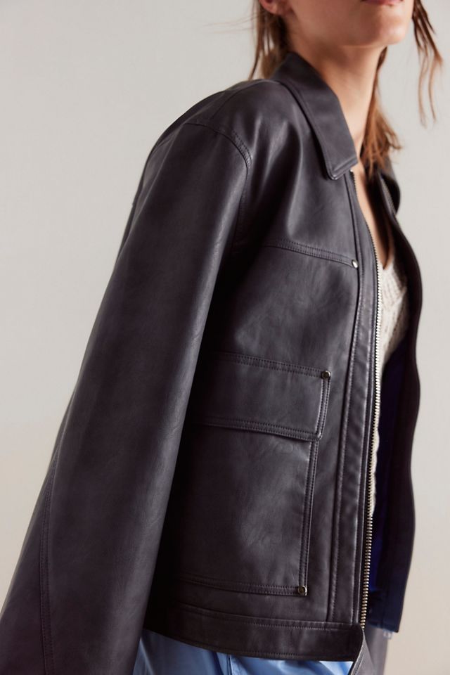 Blair Vegan Leather Jacket #9
