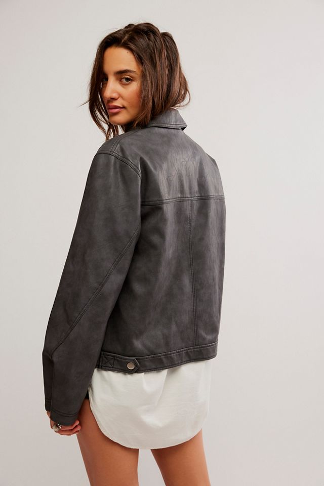 Free People outlets NEW Vegan-Leather Jacket M