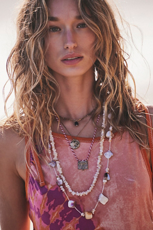 Lenker Layered Necklace at Free People in Red Braided