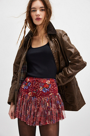 FP One Blossom Mini Skort At Free People In Wine Combo, Size: Large