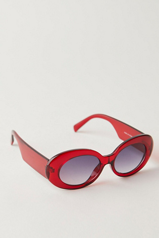 Madrid Bubble Sunglasses at Free People in Cherry Red