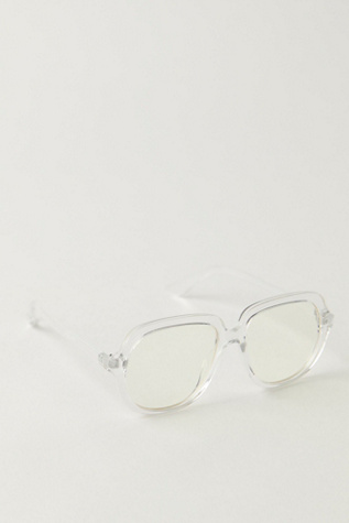 Carson Oversized Blue Light Glasses at Free People in Clear