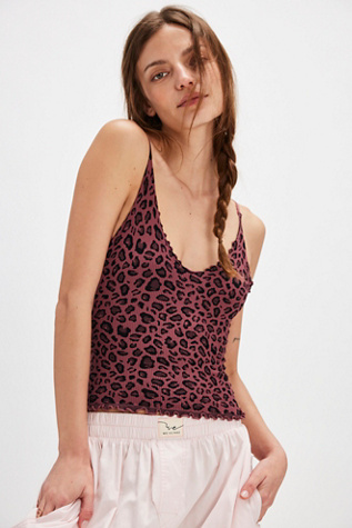 Intarsia Easy To Love Cami by Intimately at Free People in Wild Ginger Combo, Size: M/L