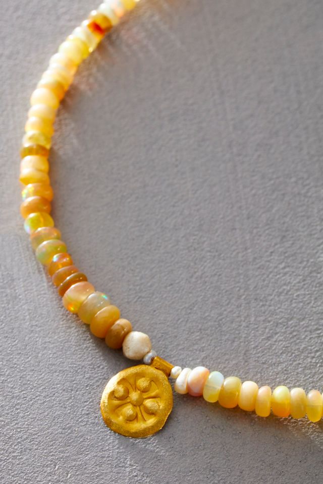River Song Fire Opal Talisman Necklace #1