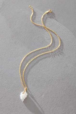 Acanthus Moonstone Leaf Necklace