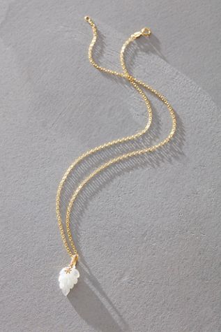 Acanthus Moonstone Leaf Necklace