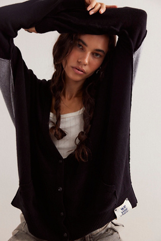 Free People Women's Snow Drop Cardigan Sweater Black Size X-Small