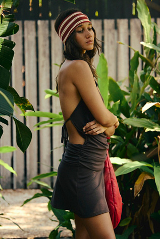 Good Feels Cowl-Neck Mini Dress by free-est at Free People in Brown, Size: XS