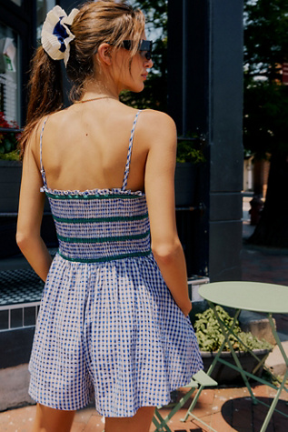 Женский комбинезон Bali Checked Out Printed Romper, цвет: Синий комбинированный — фото 2